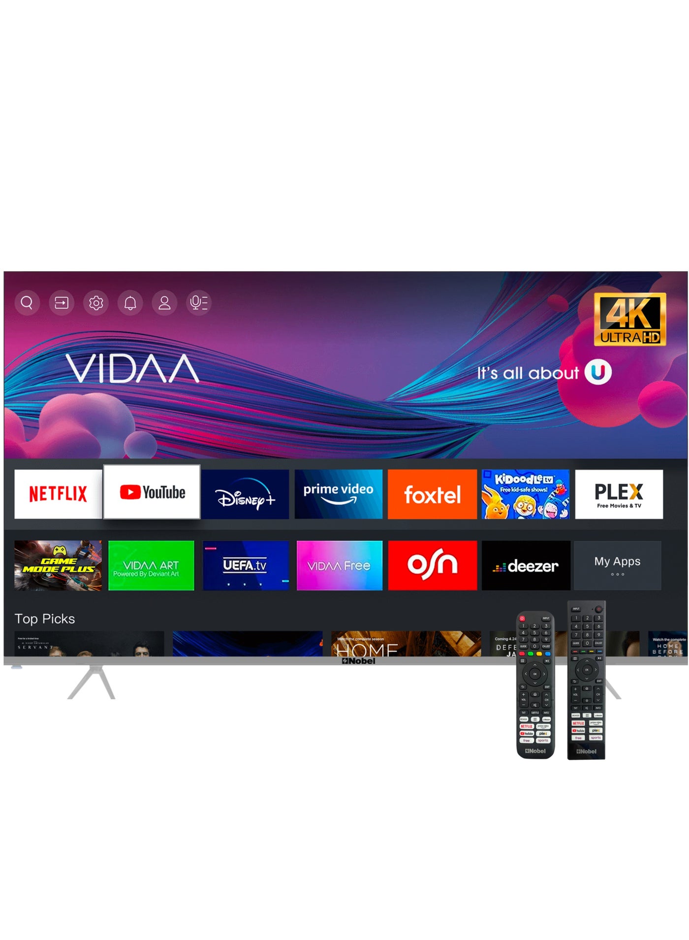 Compare 75 Inch Diamond 4K UHD VIDAA Smart TV iOS and Android Devices with VIDAA Voice & DTS TruBass™ Surround Sound Youtube Netflix Prime Video Bluetooth WiFi And Screen Sharing 2024 Model One Year Warranty UHD75VID Silver at KSA Price