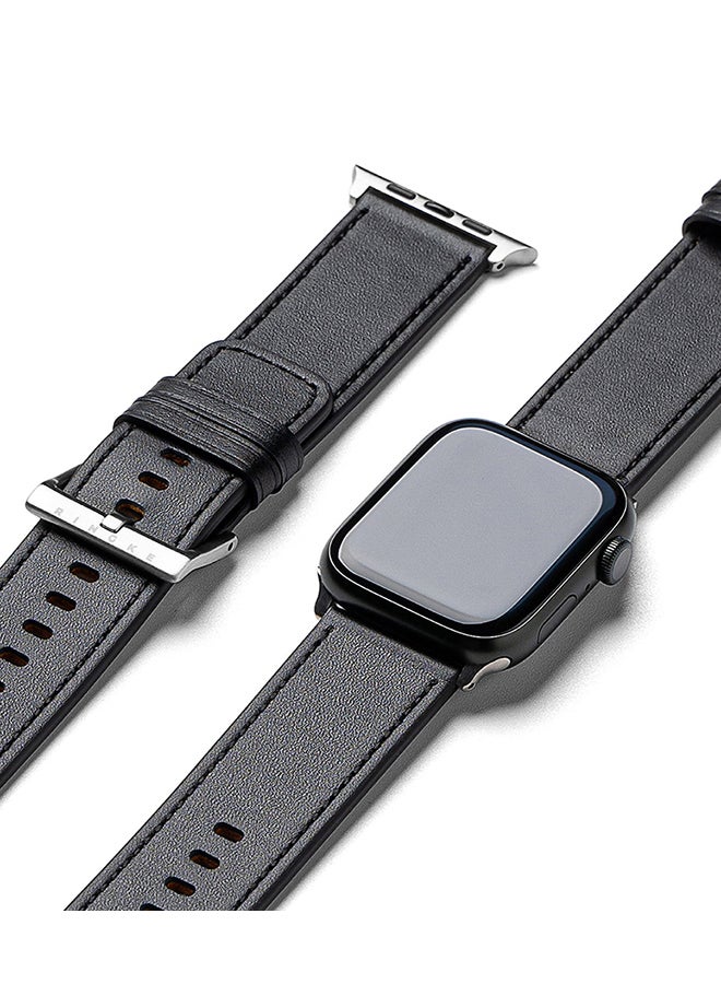 Leather One Slim Basic Bold Watch Band For Apple…