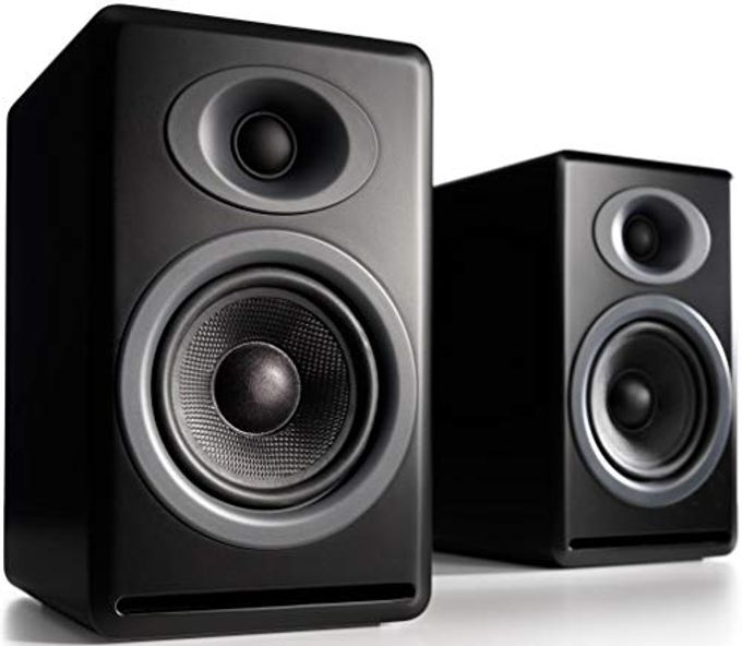 Compare P4 Passive Bookshelf Speakers | Home Stereo HighPerforming 2Way Desktop Speakers Black For Music Gaming Movies Studios Dorms Bedrooms Offices at KSA Price