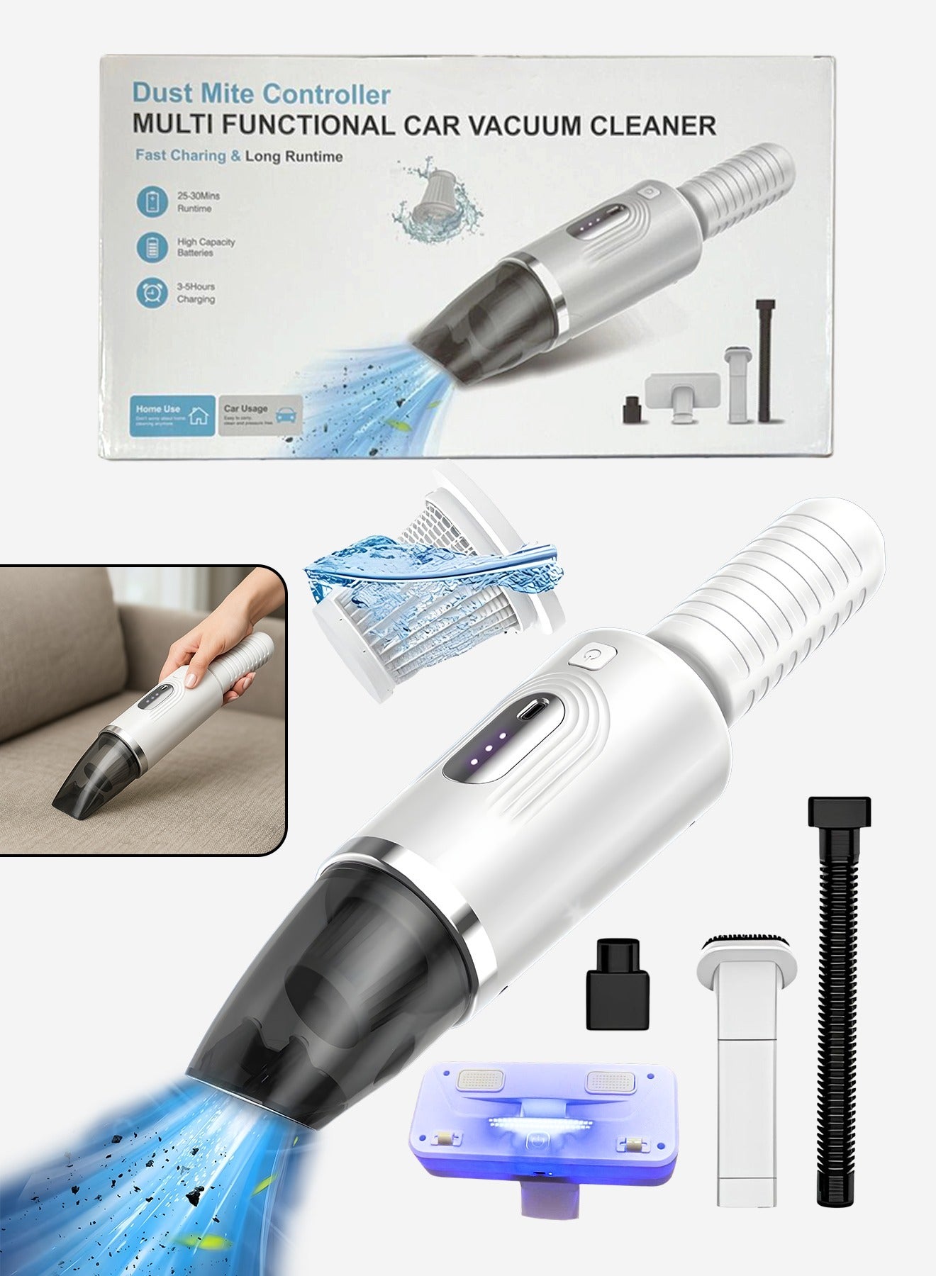 Cordless Handheld Wireless Portable Car Vacuum Cleaner…