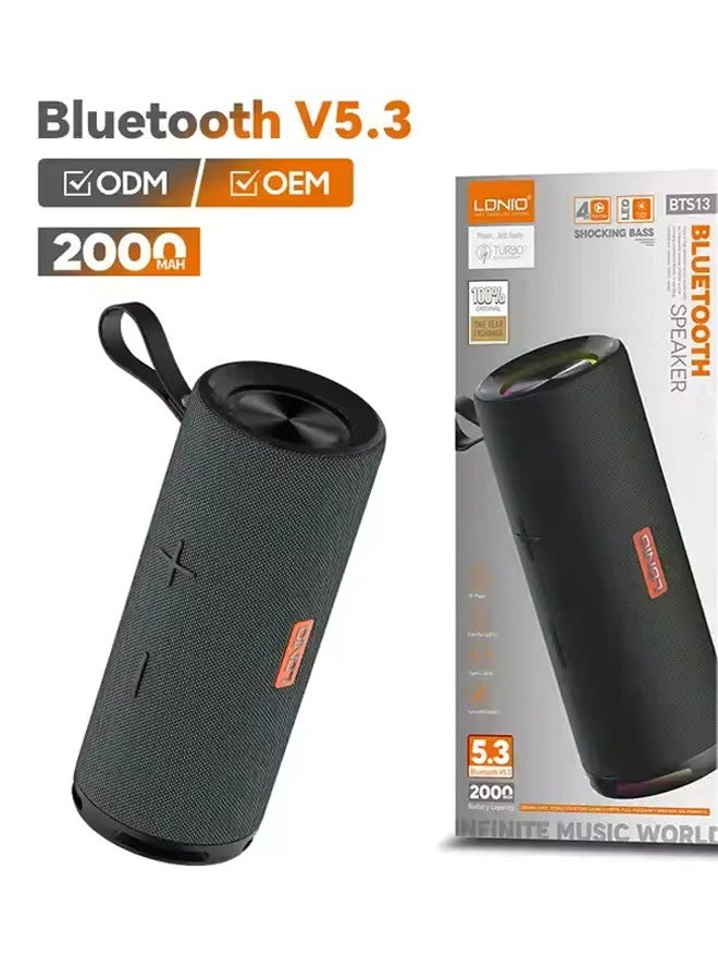 Compare Portable Bluetooth Speaker with 10W Stereo Sound, Bluetooth 5.3 Bassup, IPX7 Waterproof, Wireless Stereo Pairing, Speaker for Home, Outdoors, Travel Black at KSA Price
