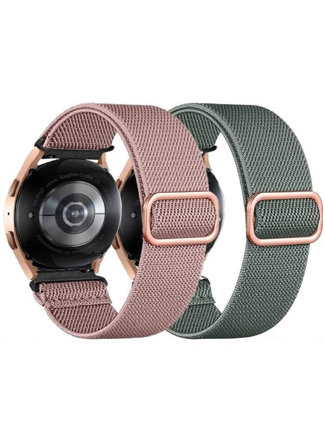 Compare Elastic Bands for Galaxy Watch 654 Bands 44mm 40mm5 Pro Band45mm, Samsung Galaxy Watch 64 Classic Band 43mm 42mm 46mm 47mmActive 2 Women Men, 20mm Stretch Nylon Replacement Strap, at KSA Price