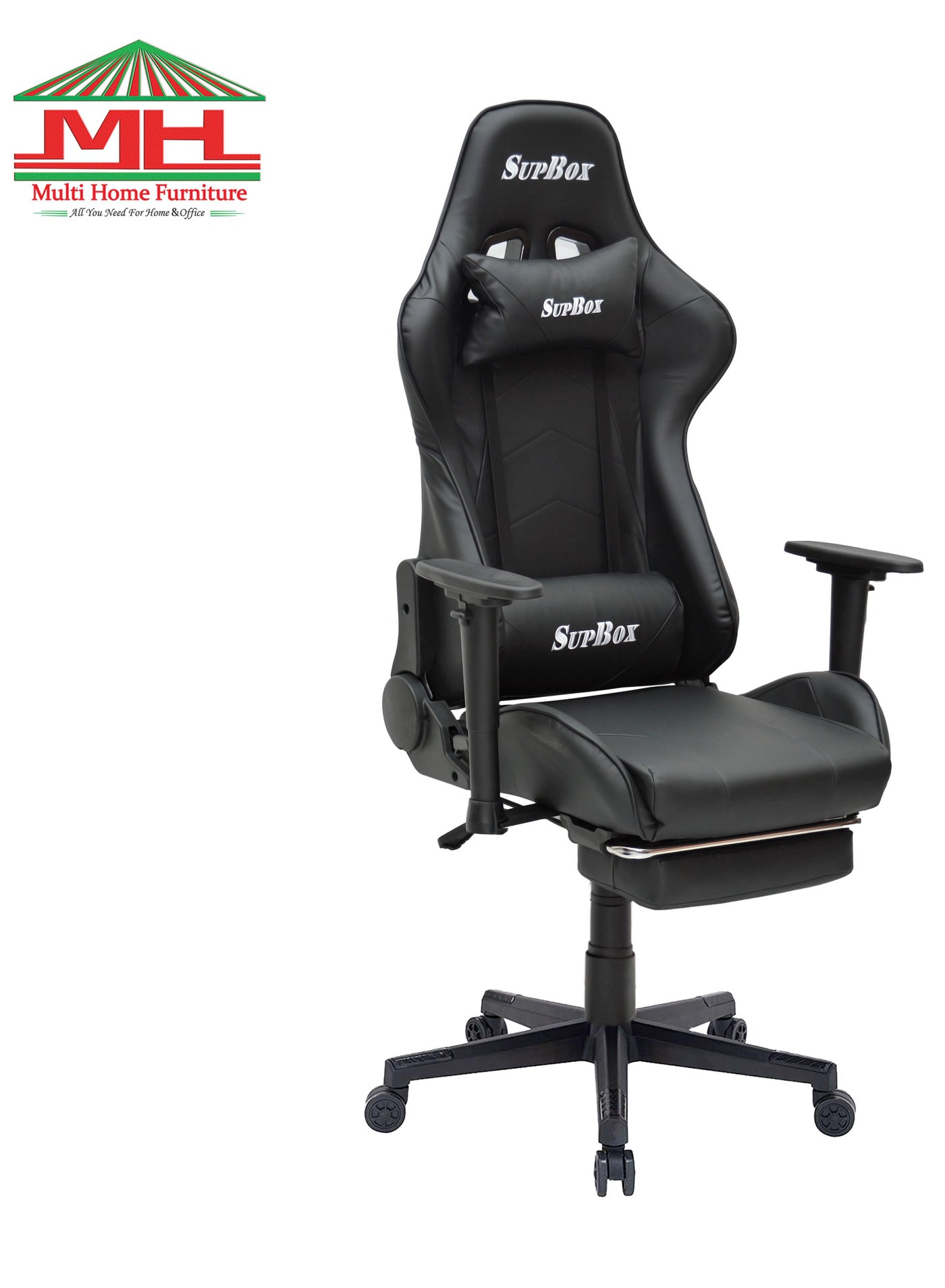 Multi Home Furniture Black Gaming Chair – Ergonomic…
