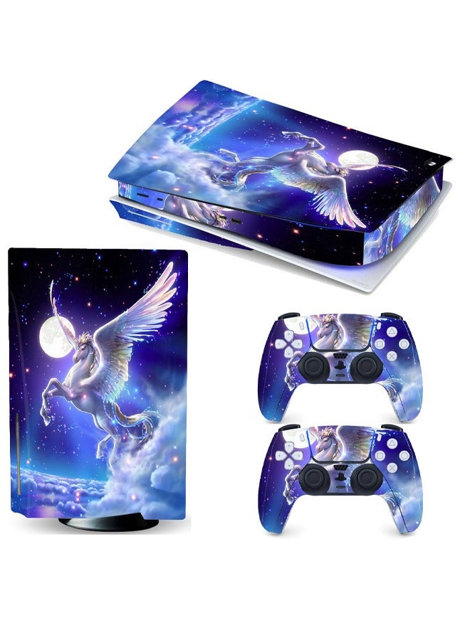 Compare Sony PS5 Disc Edition Console and Controller Accessories Cover Skins Controller Skin Gift Skins for PS5 Vinyl Decal Cover for Playstation 5 Controller Console Full Set PS5 Unicorn Multicolour at KSA Price