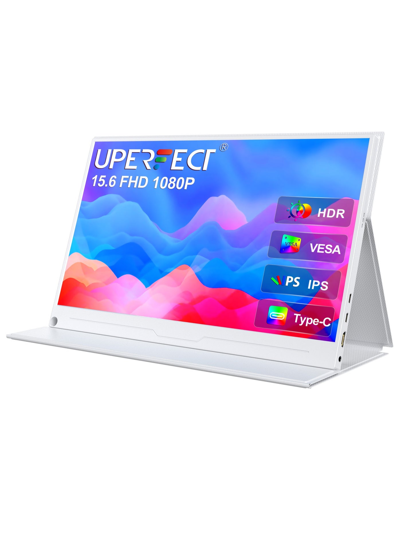UPERFECT 15.6 Inch White Portable Monitor 1920*1080…