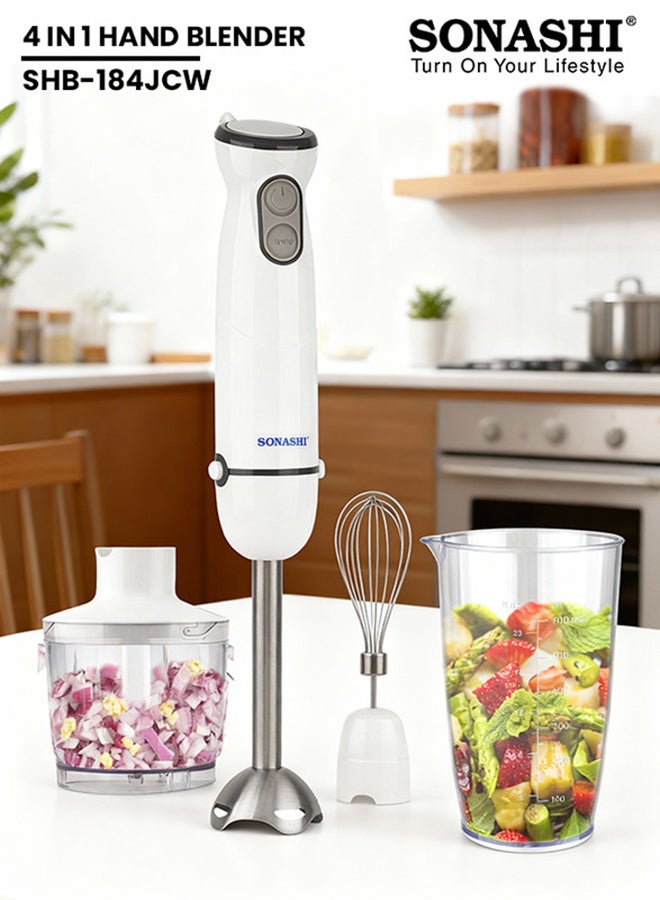 4-in-1 Hand Blender & Mixer, 400W | Includes 500ml…