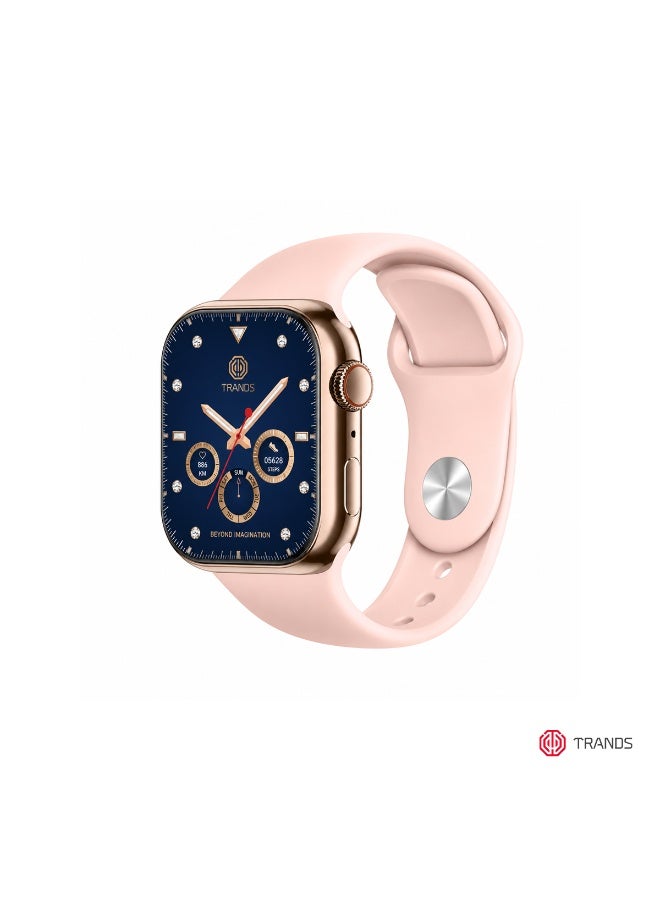 Compare TRANDS SW50 Smartwatch for iOS & Android, 1.75inch TFT Touch Screen, Bluetooth Calling, IP68 Waterproof, Fitness Tracker with Heart Rate & Sleep Monitor, Pink at KSA Price