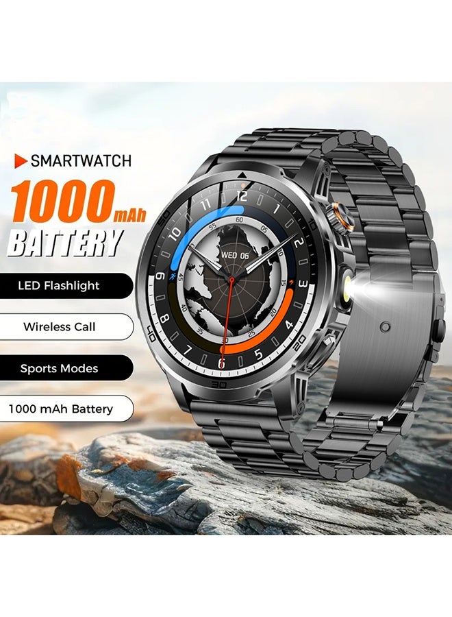 Compare Smart Watch for Men AnswerMake Call 1.85 Display 100+ Sports Modes Fitness Smart Watch LED Flashlight IP68 Waterproof 30 Days Standby Smartwatch for Android iOS at KSA Price