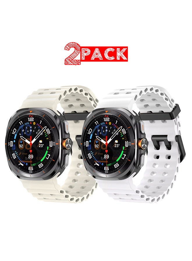 (for Samsung Galaxy Watch 7 Ultra) 2 Pack Silicone…
