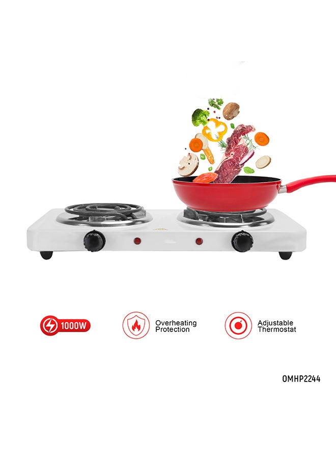 Compare Electric Hot Plate 2000 W OMHP2244 WhiteSilver at KSA Price
