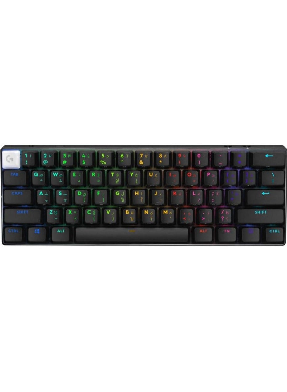Compare Logitech G PRO X 60 LIGHTSPEED Wireless Gaming Keyboard, Ultra Compact TKL 60% Mechanical Keyboard for Windows PC, LIGHTSYNC RGB, DualShot PBT Keycaps, GX Optical Tactile Switches  Black at KSA Price
