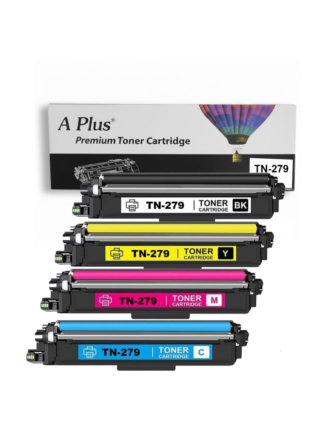 Compare A Plus TN279 Compatible Toner Cartridge Set Black, Cyan, Magenta, Yellow for Brother HLL3280CDW, DCPL3520CDW, DCPL3560CDW, MFCL3720CDW, MFCL3760CDW Printers at KSA Price