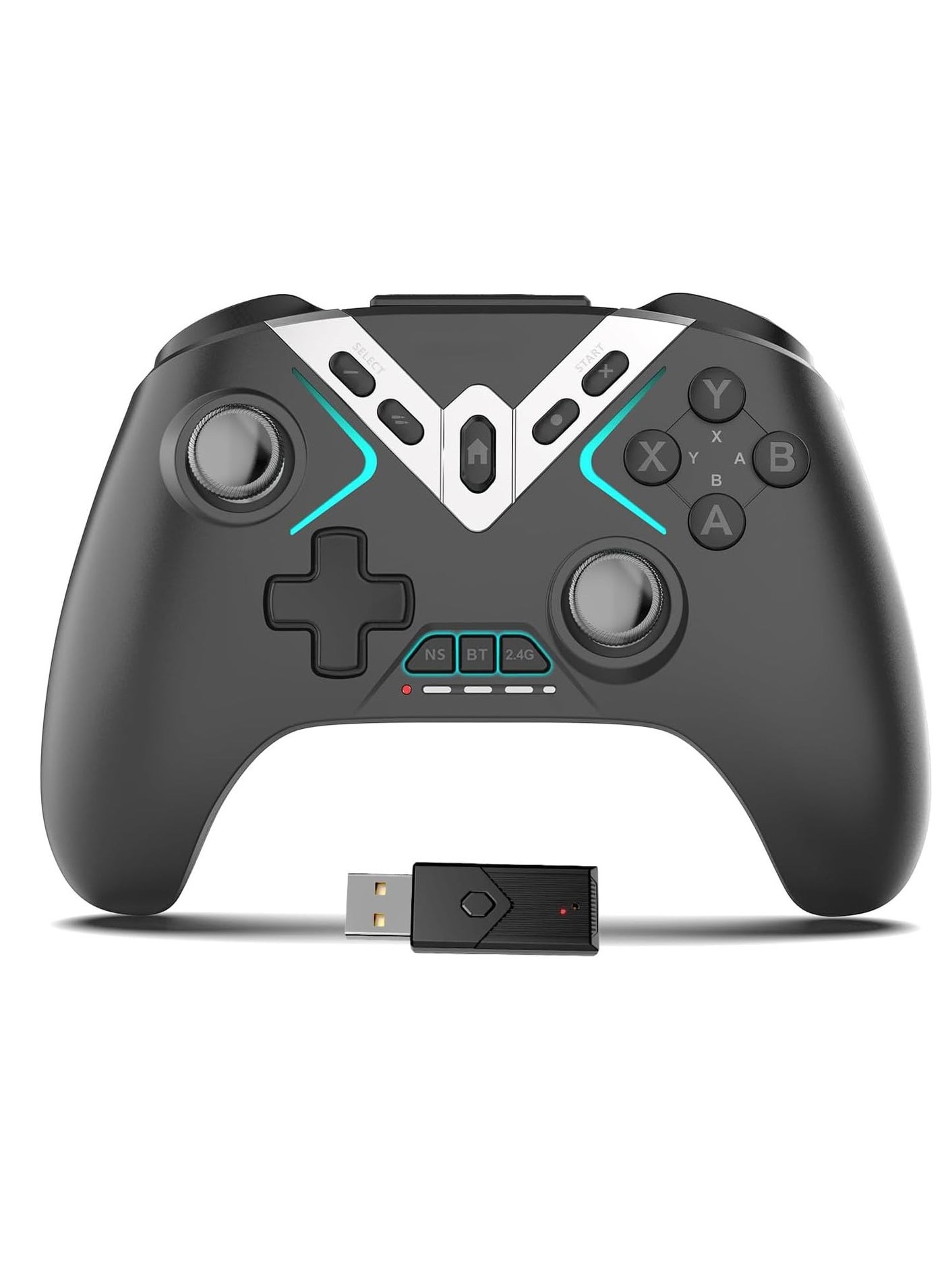 Compare Universal Bluetooth Game Controller for PC, iPhone, Android, Switch & TV  2.4G Wireless, USB Dongle, Phone Clip, Hall Trigger, Gyro Aim & More at KSA Price