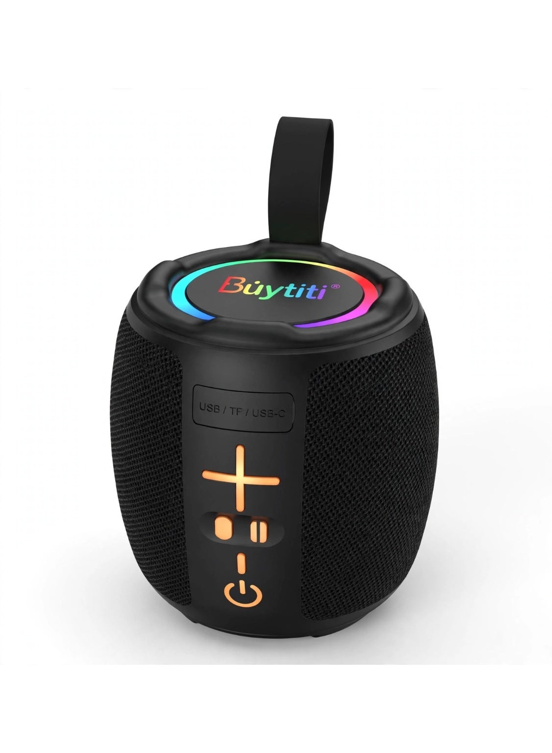 Compare Buytiti CHJ2105 Portable Bluetooth Speaker with RGB LED Lights, TWS Wireless Pairing, FM Radio, TF Card, USB Support, Powerful Stereo Sound, Rechargeable Battery, and Portable Carrying Strap at KSA Price