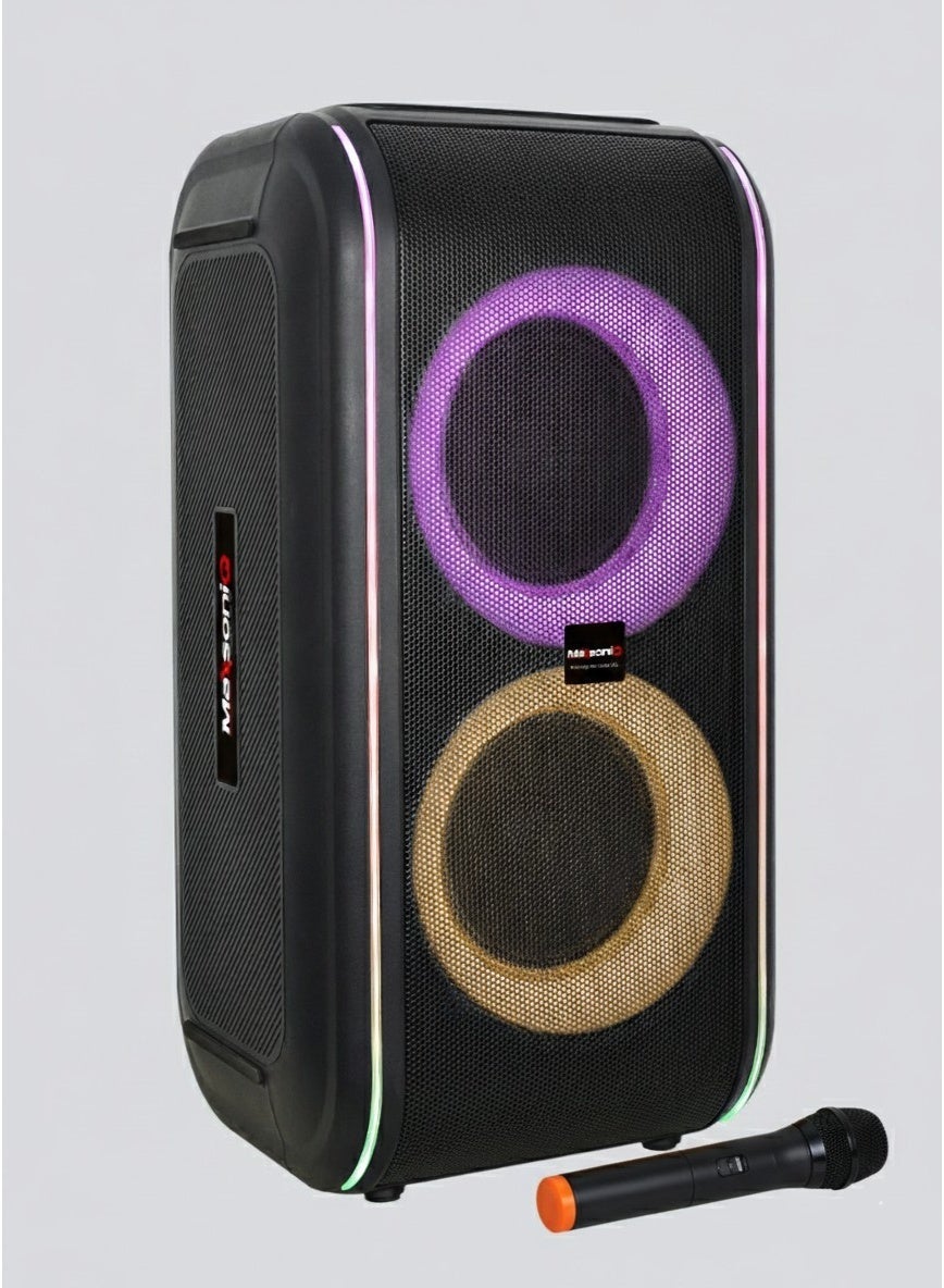 Compare Maxsoniq Wireless Bluetooth Speaker  Promotion Rechargeable Bluetooth Portable Party Speaker With Mic FG206 at KSA Price
