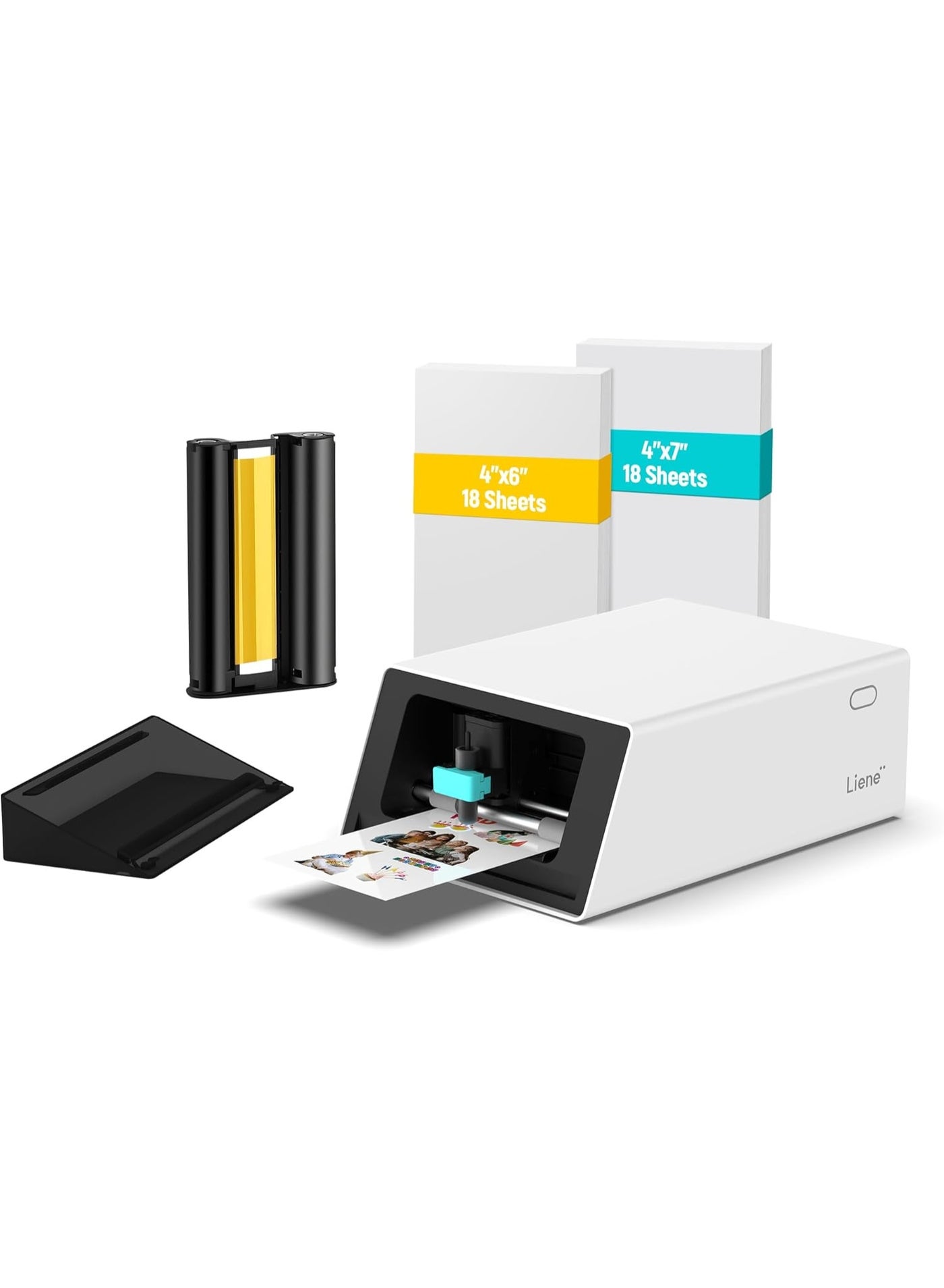 Compare Liene PixCut S1 Photo Sticker Printer & Die Cutting Machine, AllinOne Sticker Maker, 300 DPI Thermal Dye Sublimation, Wireless DIY Craft Printer for Labels & Gifts at KSA Price