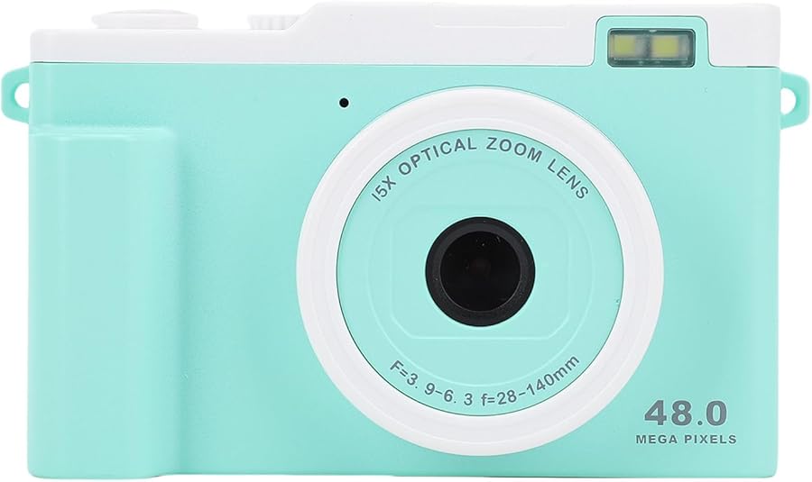 Green Digital Camera 48MP Autofocus Dual Lens 15x…