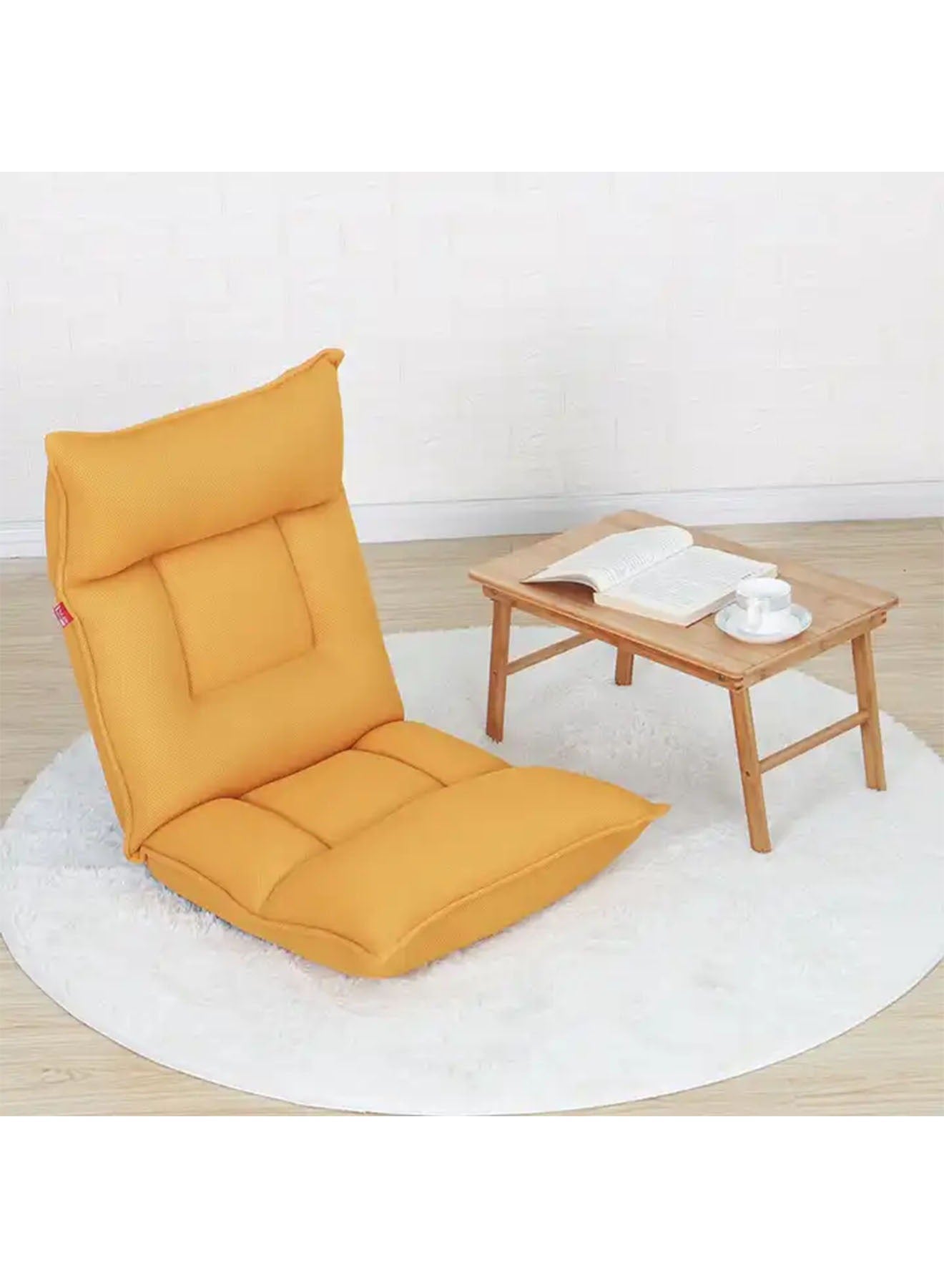 Compare Floor Chair Lazy Sofa Adjustable Padded Folding Chair with Back Support and Backrest Comfortable Chair at KSA Price