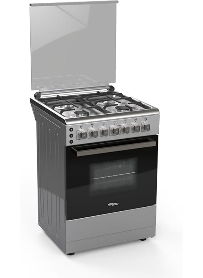 Freestanding Gas Cooker, 4-Burner Full-Safety Stainless…