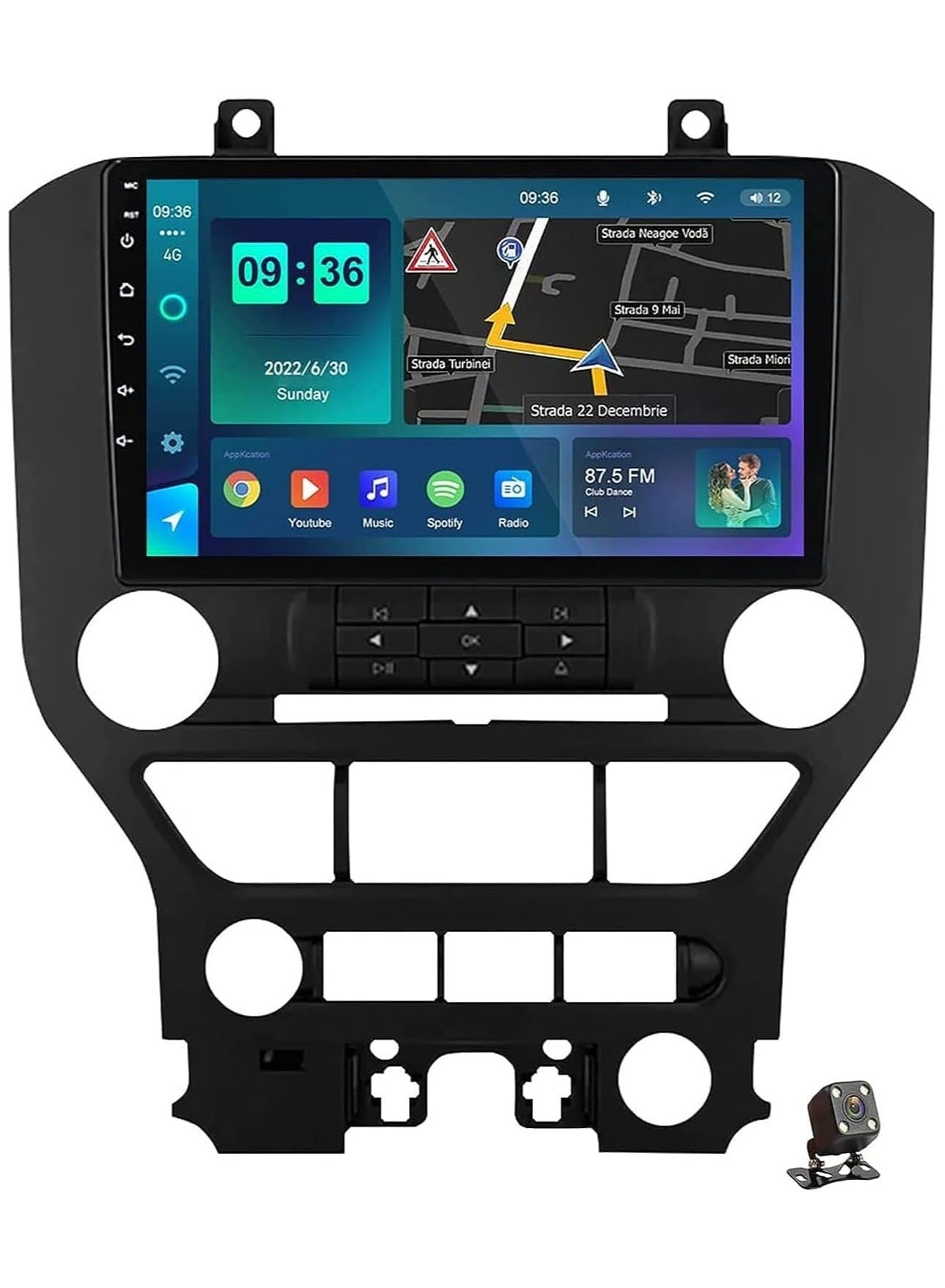 Compare Android Screen For Ford Mustang 2015 To 2019 4GB RAM 64GB Memory Support Apple Carplay Android Auto Full HD Touch Screen 9 Inch built In Bluetooth USB Radio WiFi Play Store Backup Camera included at KSA Price