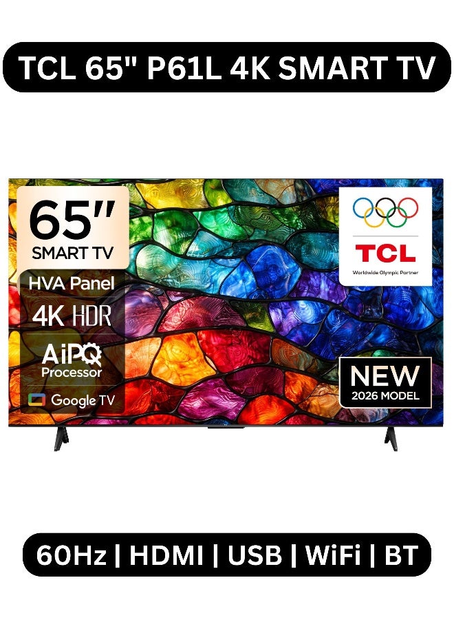 65-inch P61L 4K HDR Smart TV (2026 Model…