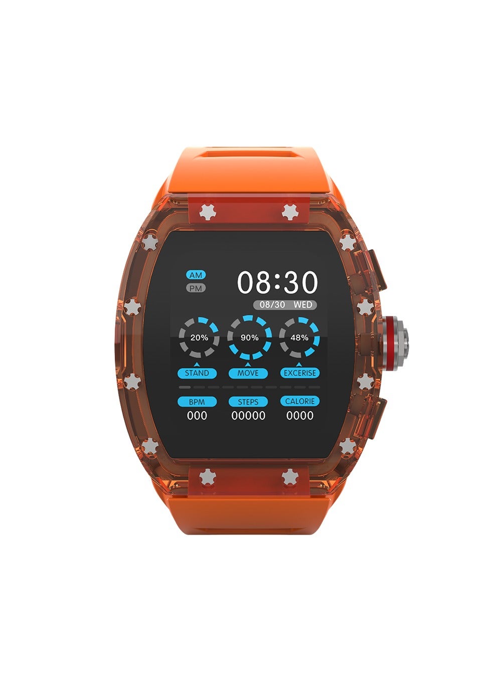 Compare SW01 Lucid Smart Watch with Water Resistant, NFC Payment, and Sleep, Heart Rate, Pressure, and Oxygen Monitoring  Orange at KSA Price