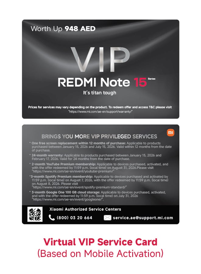 Redmi Note 15 Dual SIM 5G Black 8G RAM…