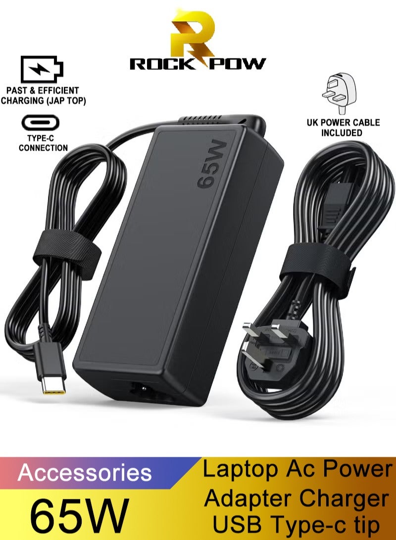 65W USB Type-C Power Adapter for Lenovo,…