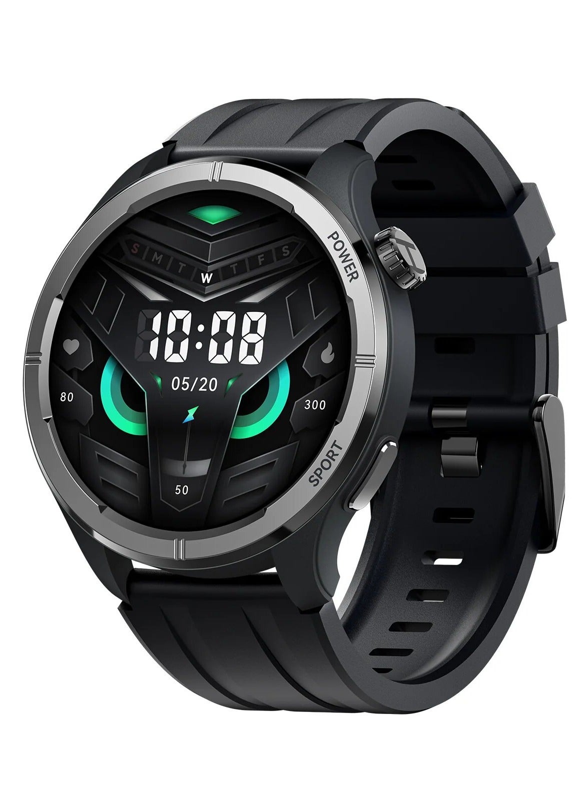 Compare Smart Watch for Men, 1.53 HD Display, Smart Message Notifications, Health Monitoring, Bluetooth 5.3 Connection, 150+ Watch Faces, 127 Workout Modes and 7 Days Long Battery Life Solar Neo HF008 Black at KSA Price