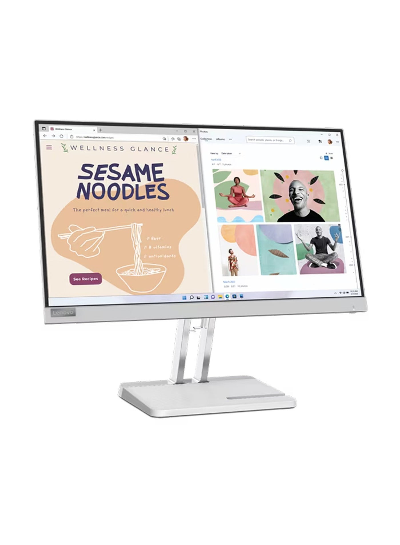 Compare L22e40 21.5 FHD VA Monitor, 75Hz Refresh Rate & 4ms Response, 16.7 Million Display Colors, AMD FreeSync, Supports VESA Mount 100mm, Tilt Stand, 1x HDMI 1.4, 1x VGA, 67AFKACBAE Cloud Grey at KSA Price