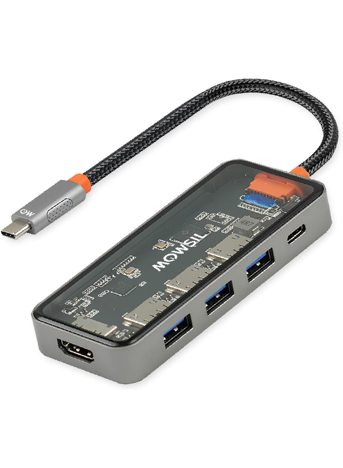 Compare MOWSIL USBC Hub 5in1, 4K@60Hz HDMI, USB 3.0, USB 2.0, USBC Data, 100W PD Charging, Aluminum Alloy, Braided Cable, LED Indicator, for MacBook ProAir, iPad Pro, XPS, Laptops at KSA Price