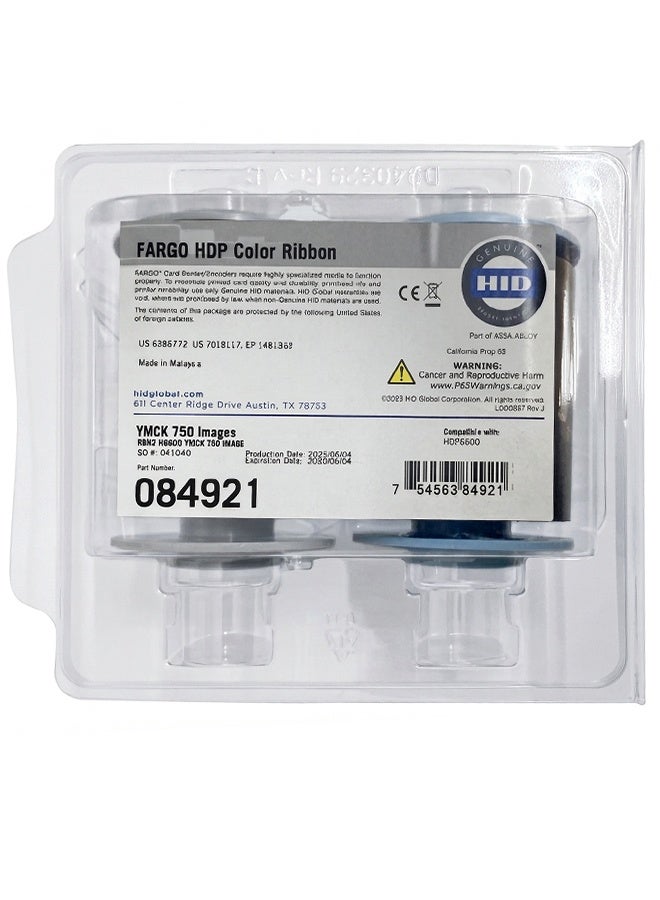 Compare Original Fargo YMCK Color Ribbon for Fargo HDP6600 Printer, 750 Imagesroll 84921 at KSA Price