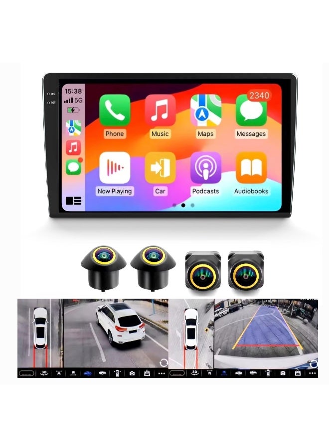 Compare 9 Inch Android Car Screen 8GB RAM 128GB ROM Radio 2K Full Touch Screen With Carplay Android Auto Wireless 4G WiFi Builtin Panorama 360D Camera Interface 1080P Cameras Included Fast Interface 2K 360D at KSA Price