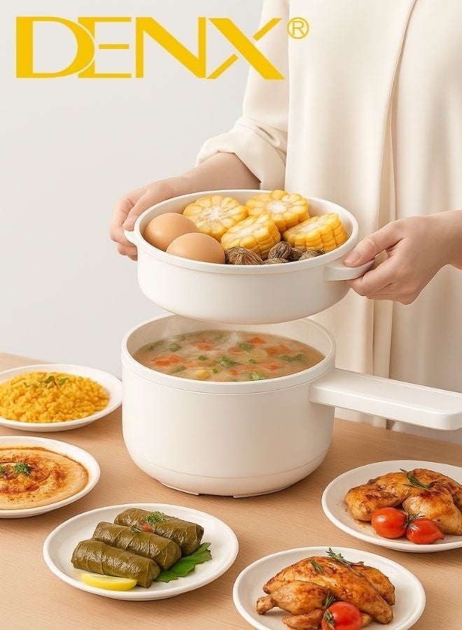 2L Electric Hot Pot with Steamer and Adjustable…