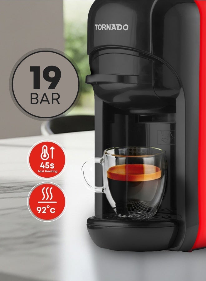 Compare TORNADO 4 in 1 Multifunction Espresso Coffee Automatic Machine  with 600ml Detachable Water Tank 7 optional TAC516KR Black at KSA Price