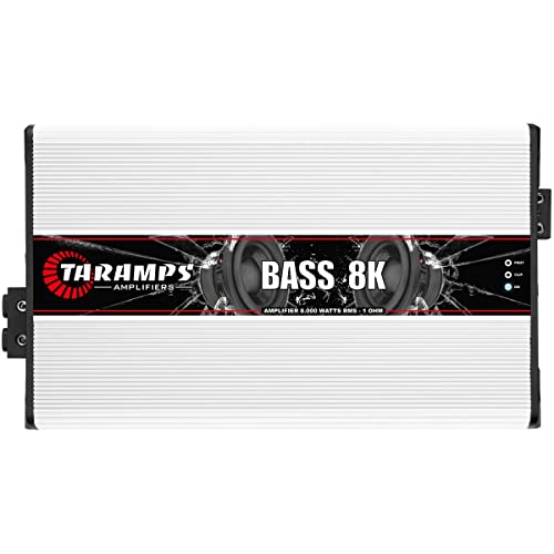 Compare Taramps Bass 8k 1 Ohm Monoblock Amplifier 8000 Watts Rms 1 Channel Powerful Full Range Great for SubBass RCA Input Subsonic Filter, Car Audio Class D at KSA Price