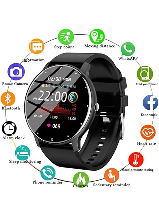 Compare Smart Watch for Women Men,Bluetooth Tactical Smartwatch for Android and iPhone,IP67 Waterproof Outdoor Fitness Tracker with Sleep Monitor,Black at KSA Price