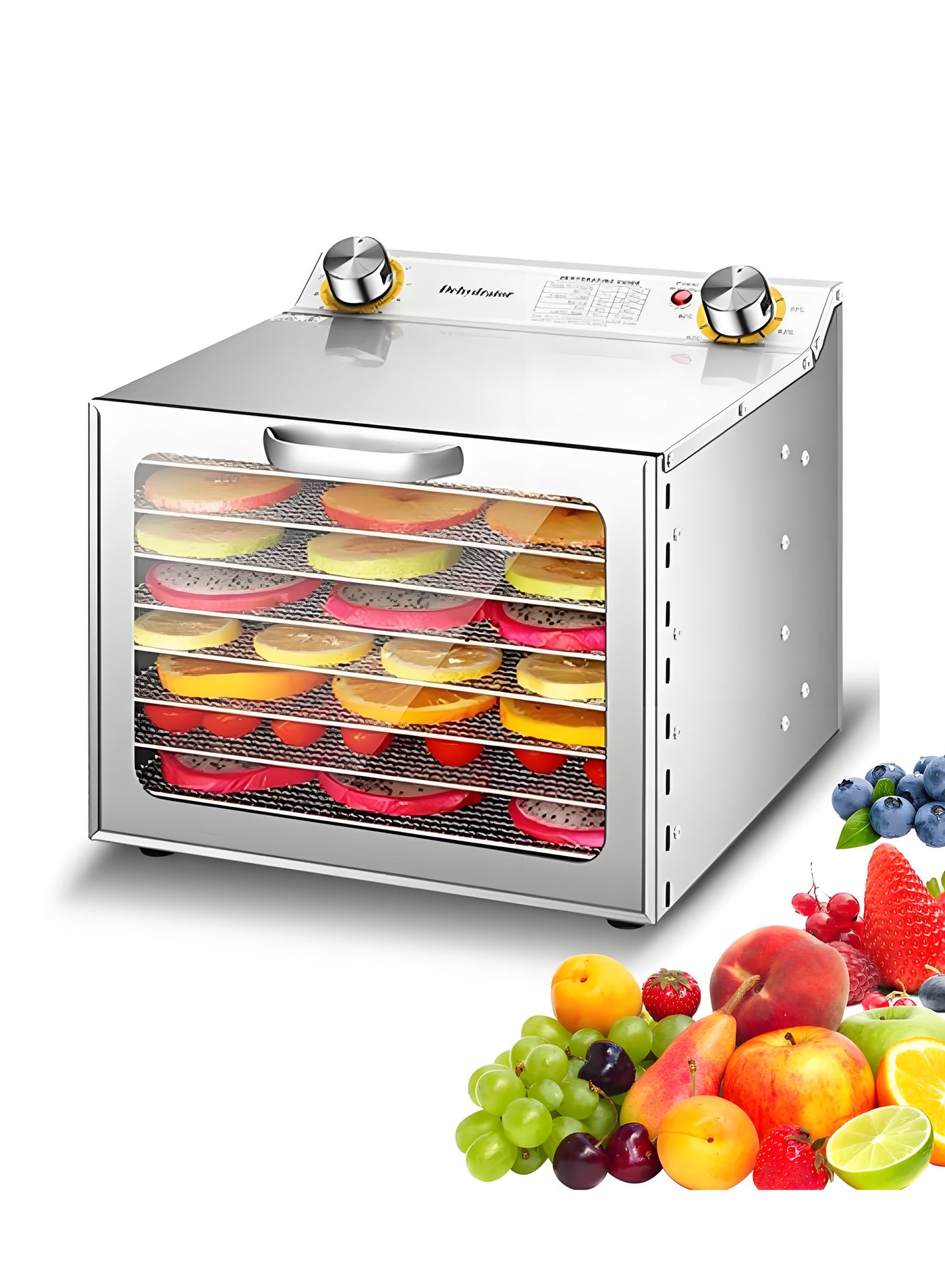 Compare Food Dehydrator Machine, Stainless Steel Food Dryer With 8 Trays, 400W Electric Food Dryer with 24Hour Timer and Temperature Control, for Fruit,Herb, Veggies, Meat,,Dog Treats, at KSA Price