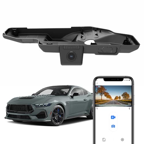 Compare Fitcamx 4K Dash Cam Compatible with Ford Mustang 2024 2025 Ecoboost GT Premium Dark Horse Integrated OEM Look UHD 2160P Video Loop Recording Builtin WiFi APP GSensor Plug Play 64GB Card at KSA Price