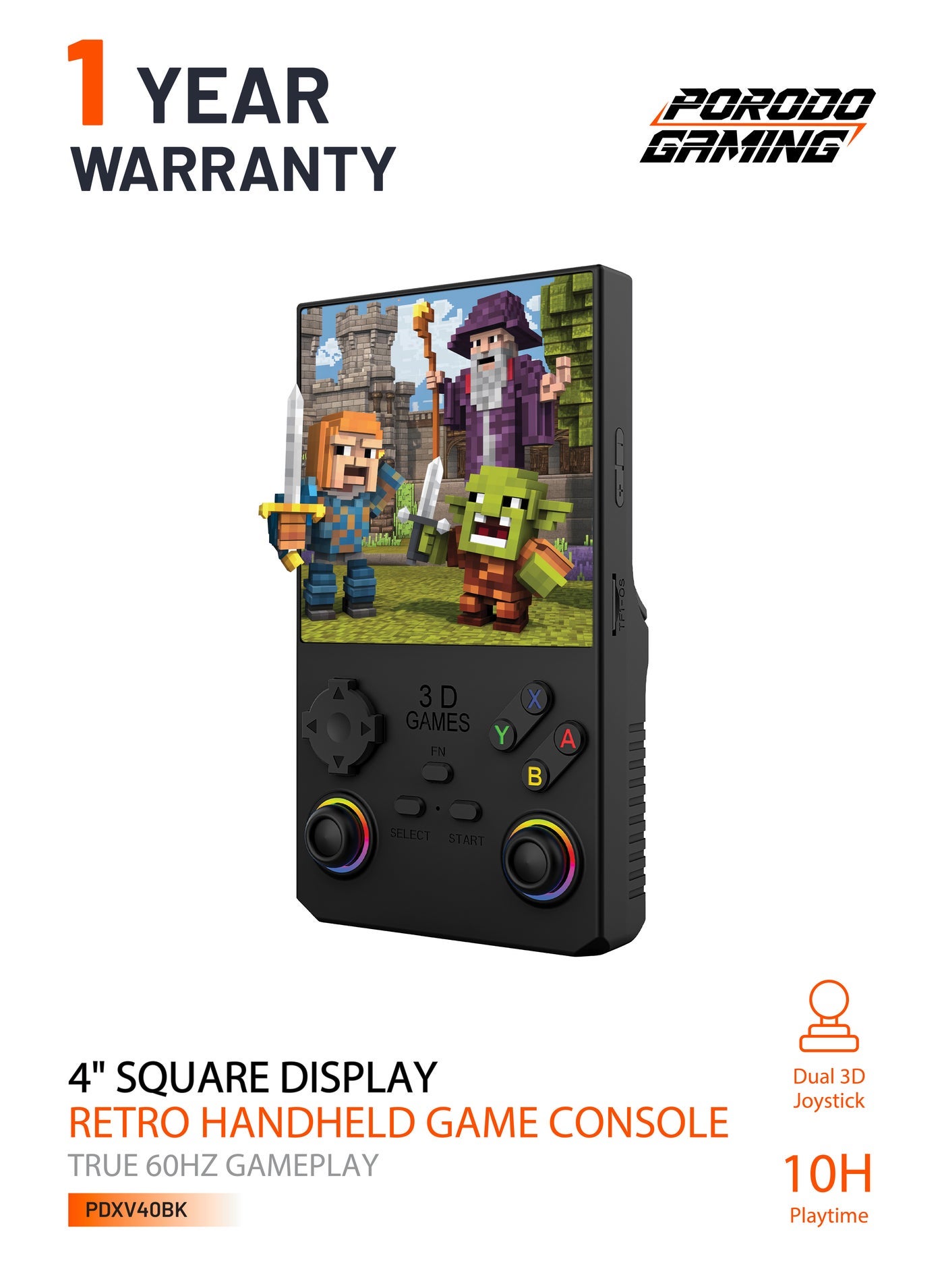 Compare 4 inch Square Display Retro Handheld Game Console with True 60Hz Gameplay  256GB TF Card  10H Playtime  IPS Screen  Quad Core Performance  Dual 3D Joystick  1GB RAM  Black at KSA Price