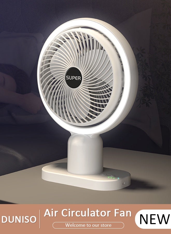 Air Circulator Fan with Light Small Quiet Turbo…