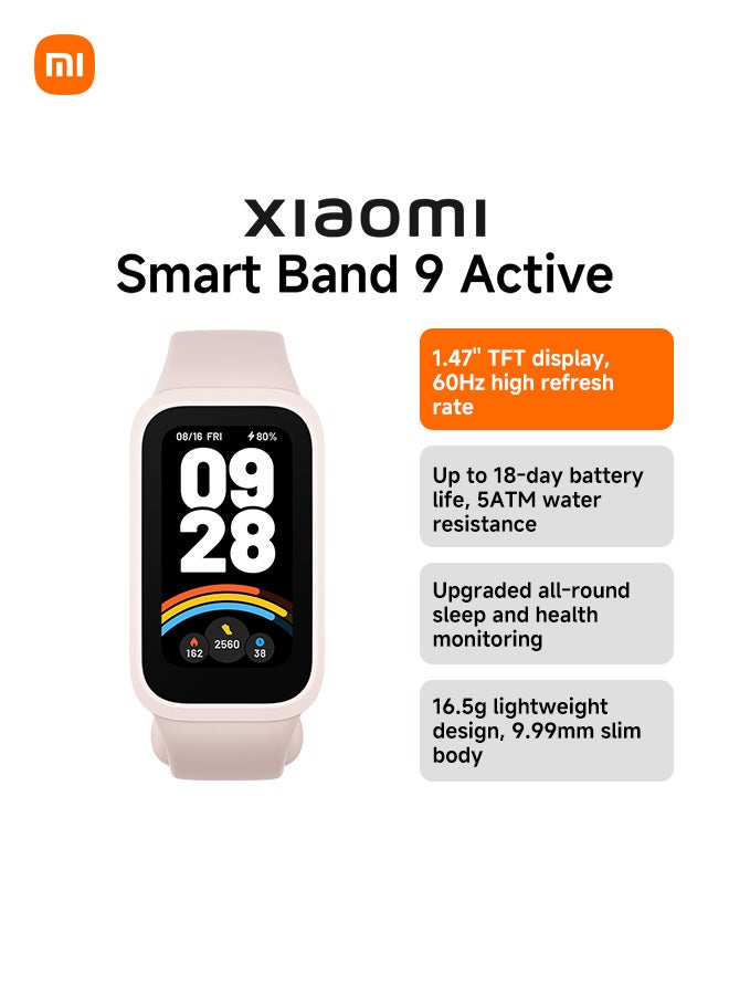Compare Smart Band 9 Active –  Pink | Fitness Tracker with AMOLED Display & Health Monitoring Pink at KSA Price