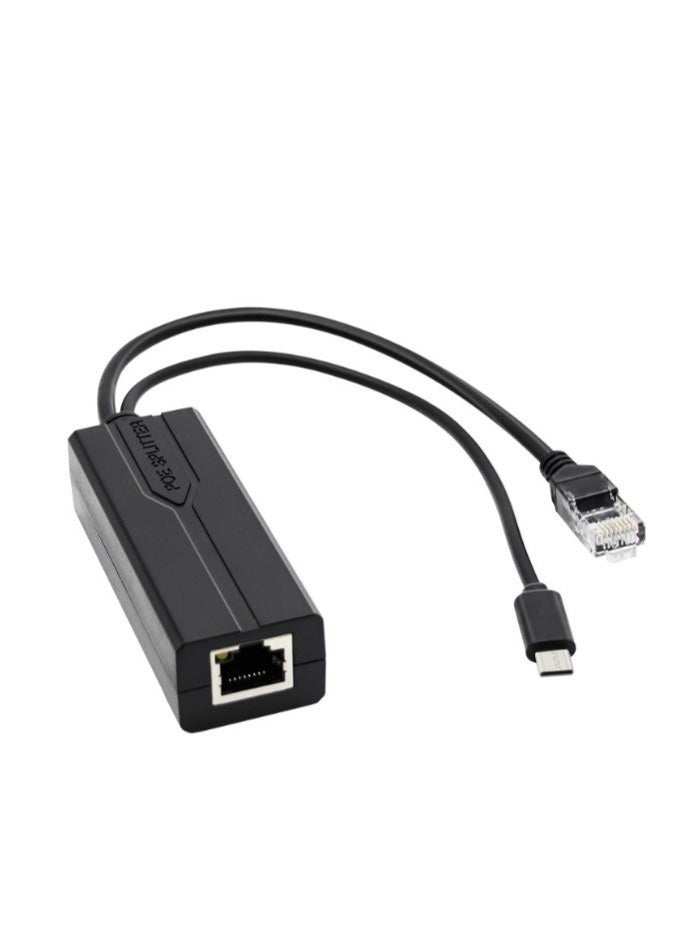 Compare Type C PoE Splitter 5V 3A, IEEE 802.3AFAT Standard, 101001000Mbps Type C Power Over Ethernet Splitter With RJ45 port And TYPEC Port at KSA Price