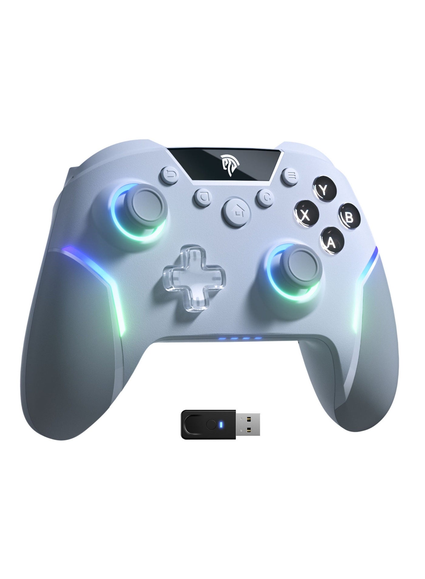Compare X20 Wireless Gamepad Enhanced Controller Compatible with PCNSTVPhoneLaptop, Hall Micro Triggers Joystick RGB Effect at KSA Price