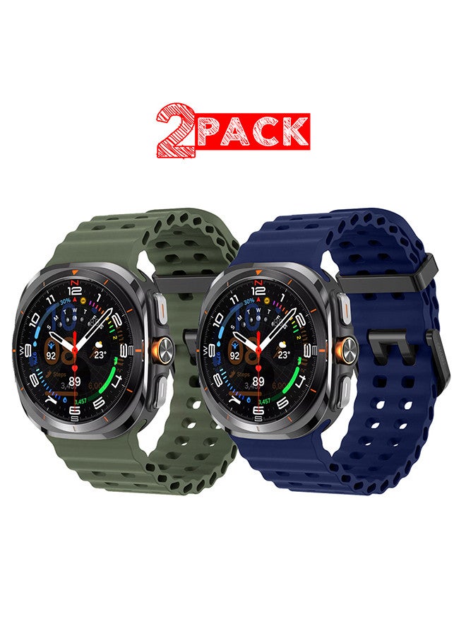 (for Samsung Galaxy Watch 7 Ultra) 2 Pack Silicone…