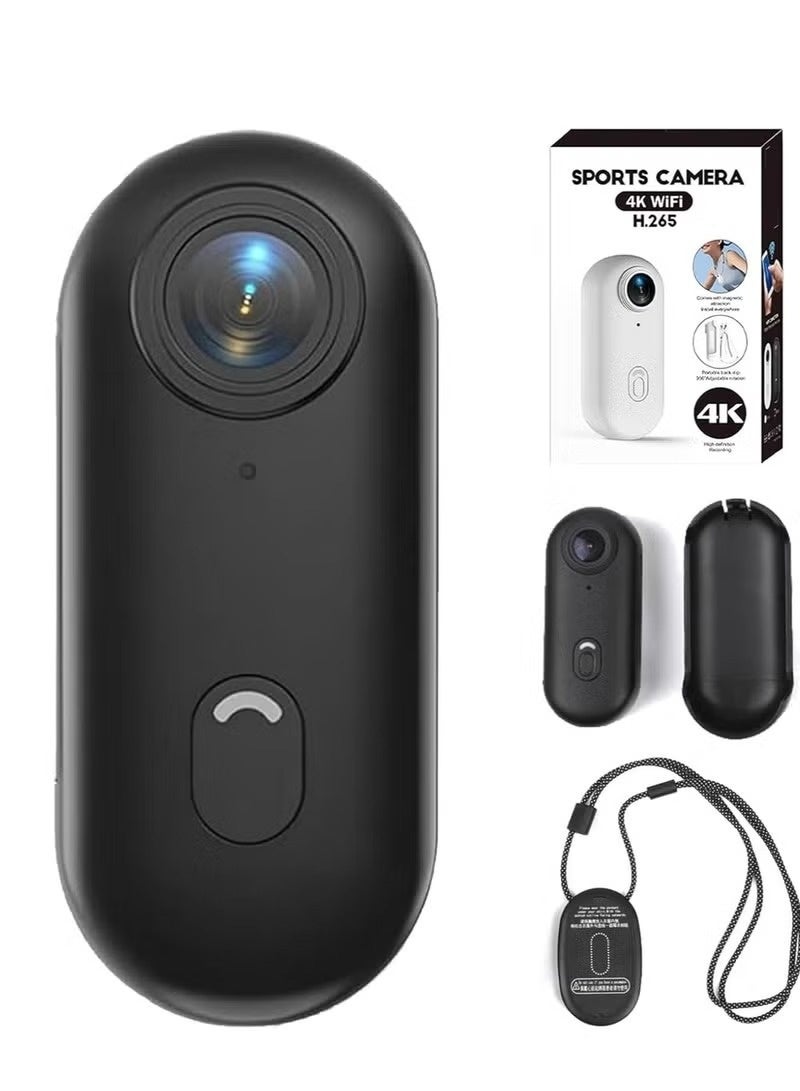Compare 4K Ultra HD Wearable Mini Sports Camera – ThumbSized Magnetic Action Cam with 30m Waterproof, 360° Clip, 150Min Battery, WiFi, H.265, HandsFree POV Recording for Cycling, Diving, Vlogging at KSA Price