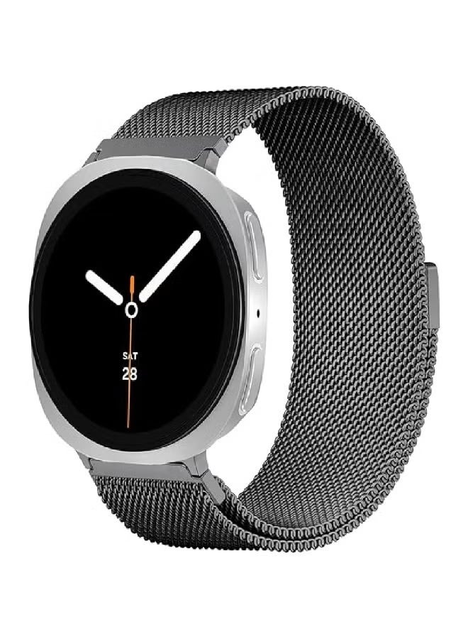 Compare Metal Bands Compatible with Samsung Galaxy Watch 8 40mm44mmClassic 46mm 2025,Stainless Steel Metal Mesh Loop Adjustable Magnetic Wristband Replacement Straps for Women Men black at KSA Price