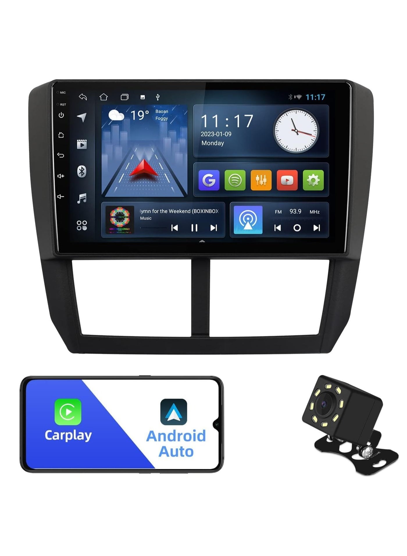 Compare Android Car Stereo for Subaru Forester Impreza WRX STI 2008 2009 2010 2011 2012 4GB RAM 64GB ROM 9 Inch Support Apple Carplay, MirrorLink WiFi BT, IPS Touch Screen with AHD Camera Included at KSA Price