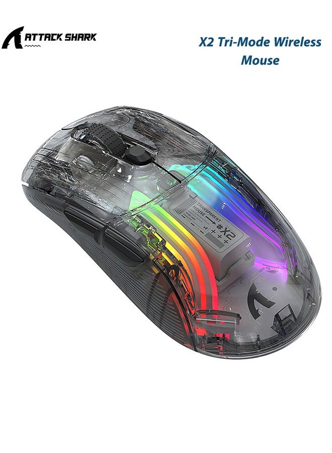 X2 Wireless Gaming Mouse,Tri-Mode Wireless Mouse-2.4Ghz/Bluetooth…