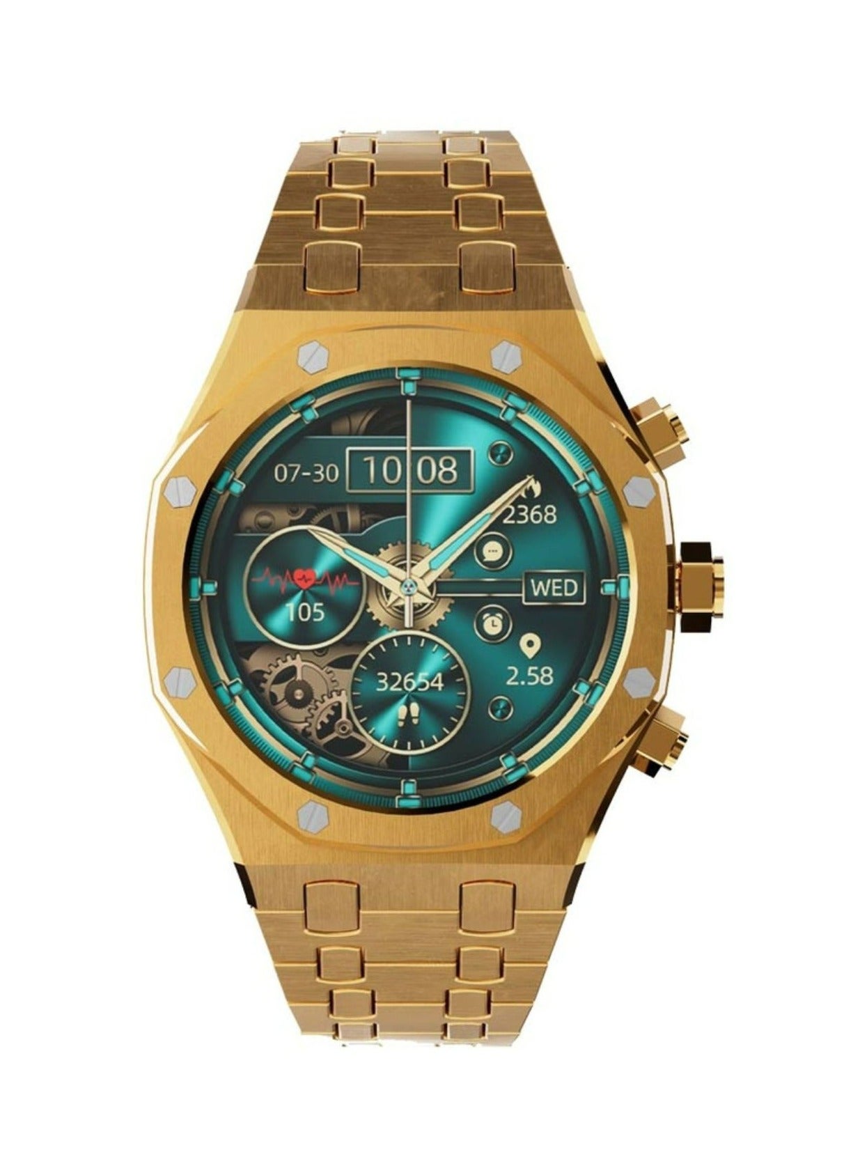 Compare Cristallo AP Smart Watch , Activity Tracker, Health Monitoring, Bluetooth Calling, 7 Days Battery Life, AMOLED Display  GOLD at KSA Price